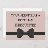 Uw dienst als Groomsman het Verzoek van het Beste  Kaart (Voorkant / Achterkant)