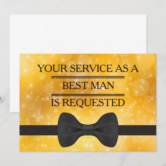 Uw dienst als Groomsman het Verzoek van het Beste Kaart (Voorkant / Achterkant)