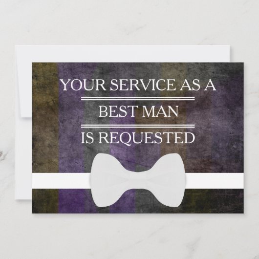 Uw dienst als Groomsman het Verzoek van het Beste  Kaart (Voorkant)