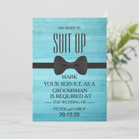 Uw dienst als Groomsman Kaart (Staand voorkant)