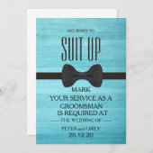 Uw dienst als Groomsman Kaart (Voorkant / Achterkant)
