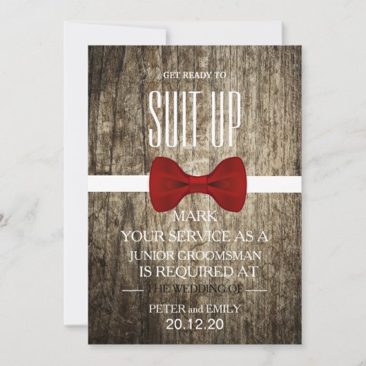 Uw dienst als Groomsman Kaart (Voorkant)