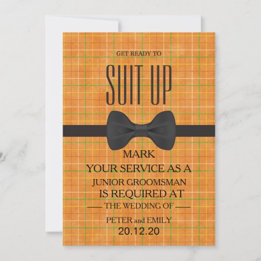 Uw dienst als Groomsman Kaart (Voorkant)