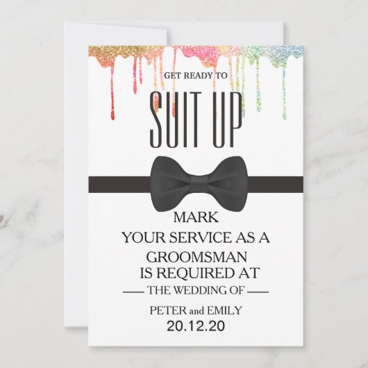 Uw dienst als Groomsman Kaart (Voorkant)