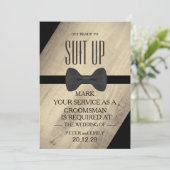 Uw dienst als Groomsman Kaart (Staand voorkant)