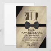 Uw dienst als Groomsman Kaart (Voorkant / Achterkant)