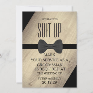 Uw dienst als Groomsman Kaart