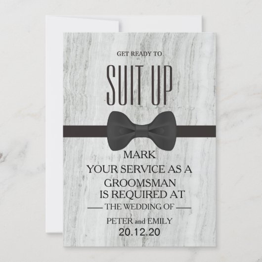 Uw dienst als Groomsman Kaart (Voorkant)