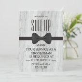 Uw dienst als Groomsman Kaart (Staand voorkant)