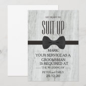 Uw dienst als Groomsman Kaart (Voorkant / Achterkant)