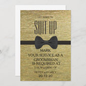 Uw dienst als Groomsman Kaart (Voorkant / Achterkant)