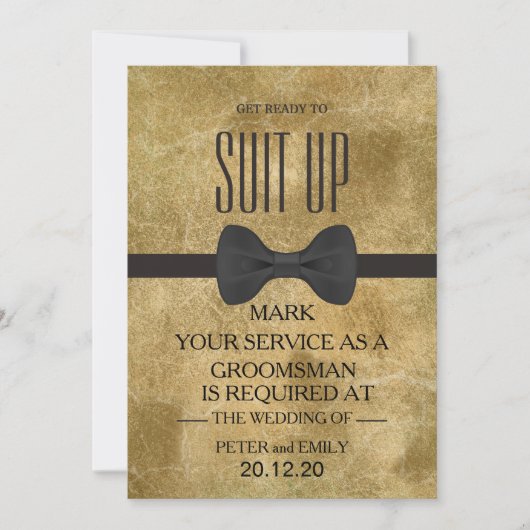 Uw dienst als Groomsman Kaart (Voorkant)