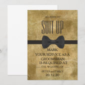 Uw dienst als Groomsman Kaart (Voorkant / Achterkant)