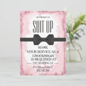Uw dienst als Groomsman Kaart (Staand voorkant)