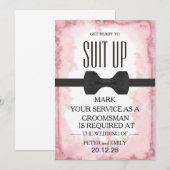 Uw dienst als Groomsman Kaart (Voorkant / Achterkant)