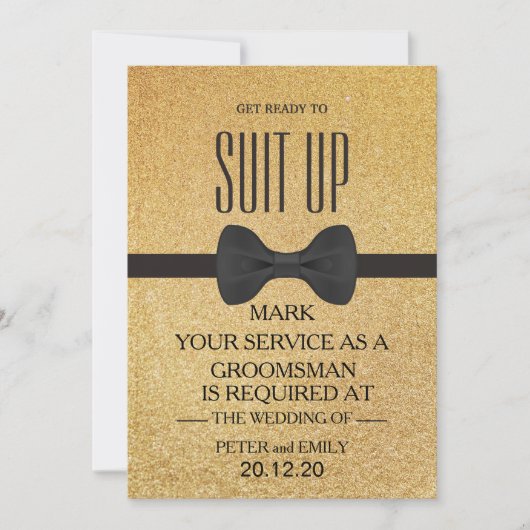 Uw dienst als Groomsman Kaart (Voorkant)