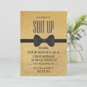 Uw dienst als Groomsman Kaart (Staand voorkant)
