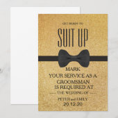 Uw dienst als Groomsman Kaart (Voorkant / Achterkant)