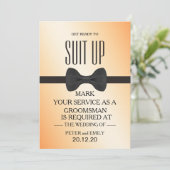 Uw dienst als Groomsman Kaart (Staand voorkant)