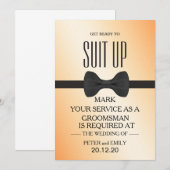 Uw dienst als Groomsman Kaart (Voorkant / Achterkant)