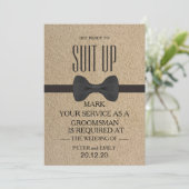 Uw dienst als Groomsman Kaart (Staand voorkant)