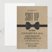 Uw dienst als Groomsman Kaart (Voorkant / Achterkant)