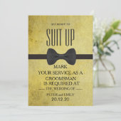 Uw dienst als Groomsman Kaart (Staand voorkant)