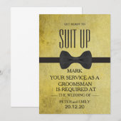 Uw dienst als Groomsman Kaart (Voorkant / Achterkant)