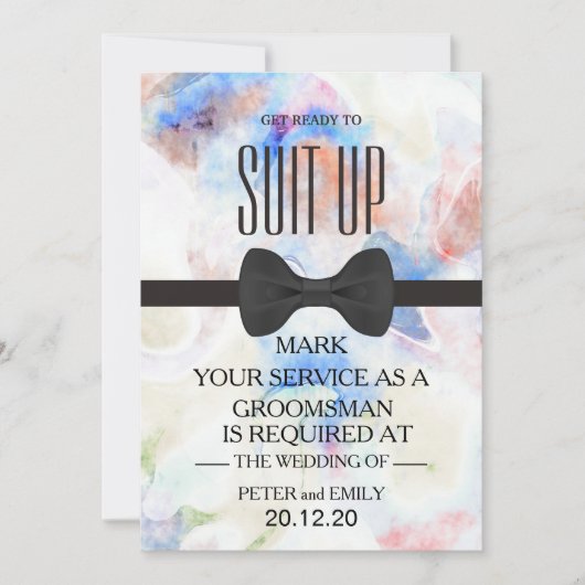 Uw dienst als Groomsman Kaart (Voorkant)
