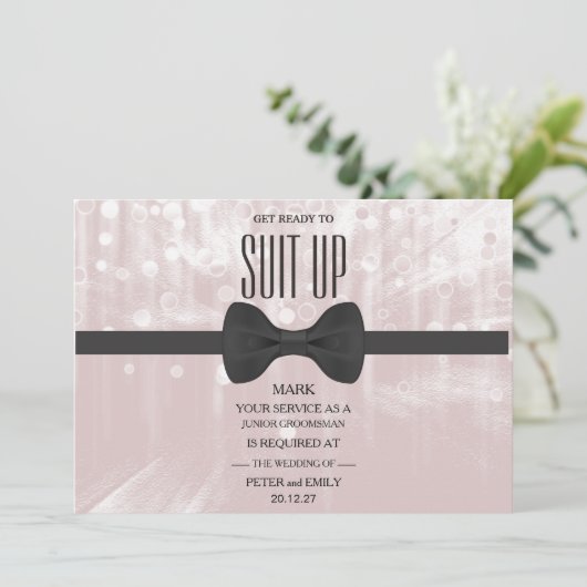Uw dienst als Groomsman Kaart (Staand voorkant)