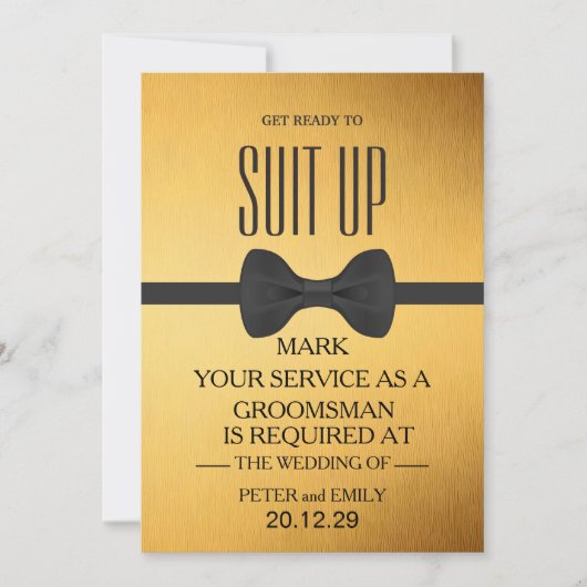Uw dienst als Groomsman Kaart (Voorkant)