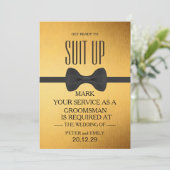 Uw dienst als Groomsman Kaart (Staand voorkant)