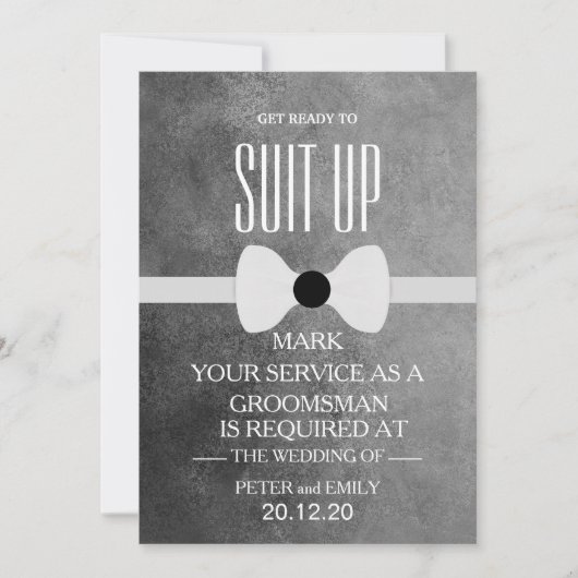 Uw dienst als Groomsman Kaart (Voorkant)
