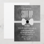 Uw dienst als Groomsman Kaart (Voorkant / Achterkant)