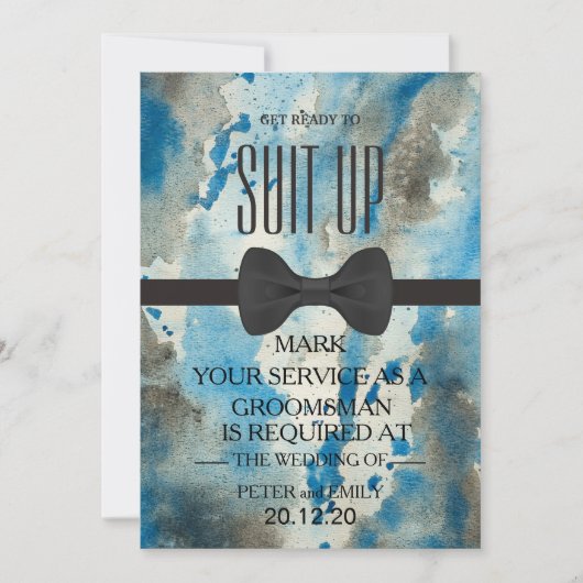 Uw dienst als Groomsman Kaart (Voorkant)