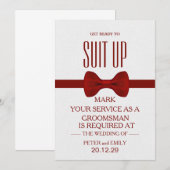 Uw dienst als Groomsman Kaart (Voorkant / Achterkant)