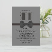 Uw dienst als Groomsman Kaart (Staand voorkant)