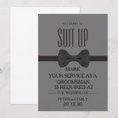 Uw dienst als Groomsman Kaart (Voorkant / Achterkant)