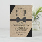 Uw dienst als Groomsman Kaart (Staand voorkant)