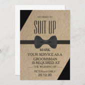 Uw dienst als Groomsman Kaart (Voorkant / Achterkant)