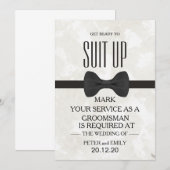 Uw dienst als Groomsman Kaart (Voorkant / Achterkant)