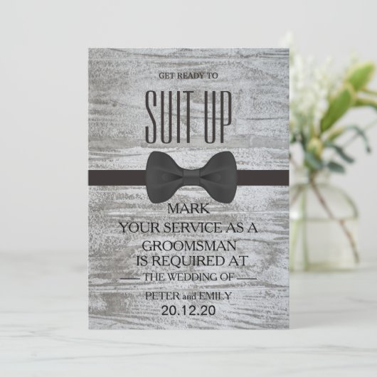 Uw dienst als Groomsman Kaart (Staand voorkant)