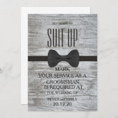 Uw dienst als Groomsman Kaart (Voorkant / Achterkant)