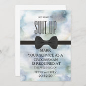 Uw dienst als Groomsman Kaart (Voorkant / Achterkant)