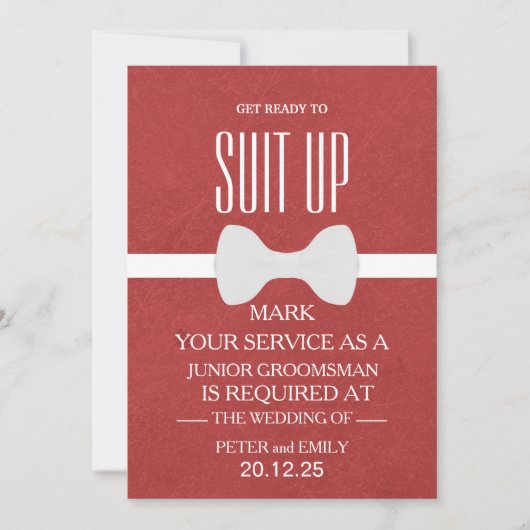 Uw dienst als Groomsman Kaart (Voorkant)