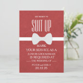 Uw dienst als Groomsman Kaart (Staand voorkant)