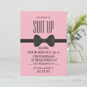 Uw dienst als Groomsman Kaart (Staand voorkant)