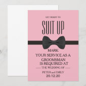 Uw dienst als Groomsman Kaart (Voorkant / Achterkant)