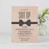 Uw dienst als Groomsman Kaart (Staand voorkant)