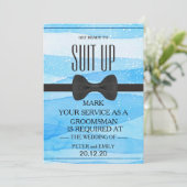Uw dienst als Groomsman Kaart (Staand voorkant)